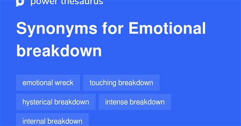 emotional meltdown synonyms.